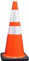 28" Orange Cone W/ 2 Reflective collars